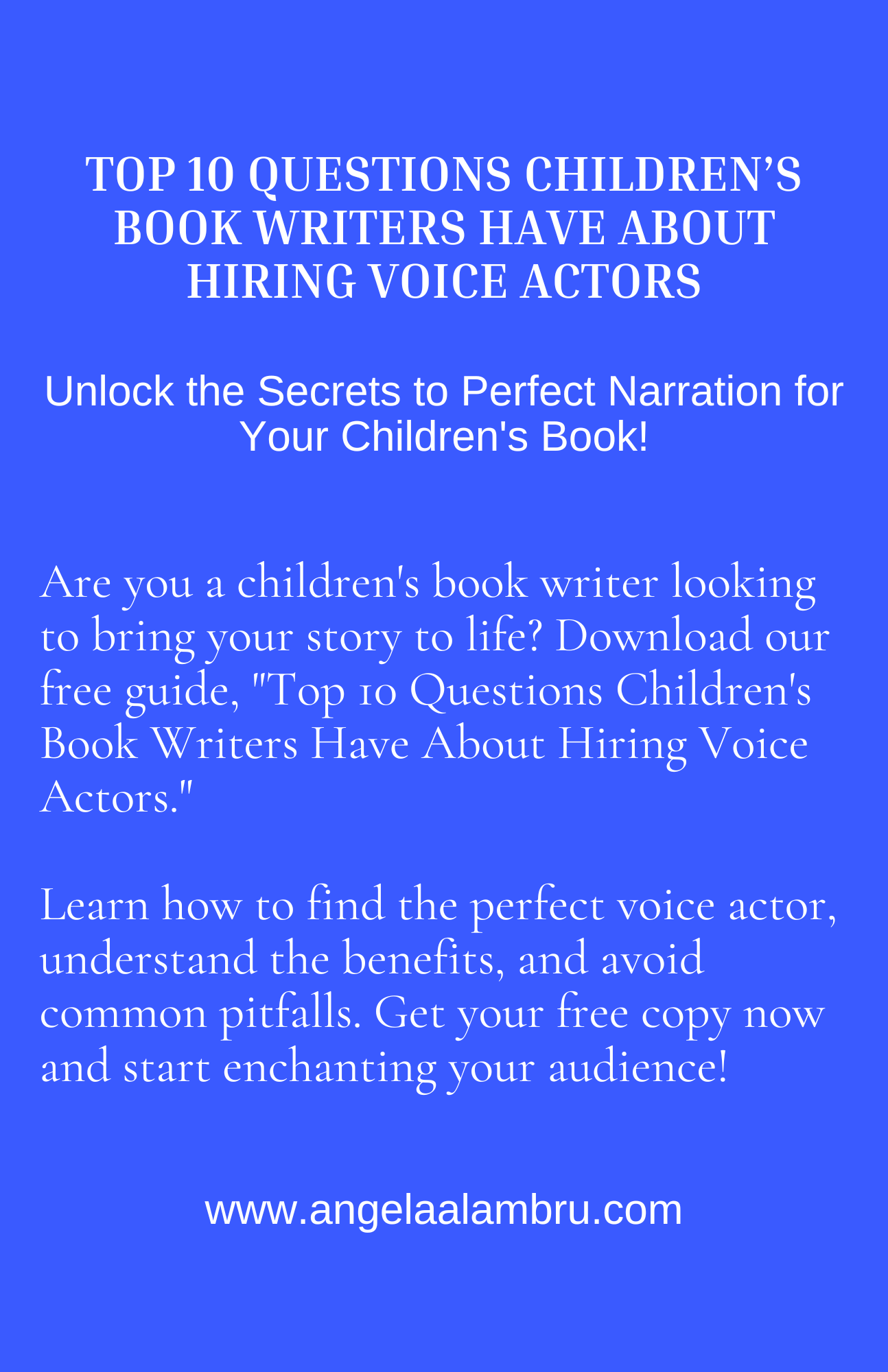 Children's Books Narrator, Voice Actor
