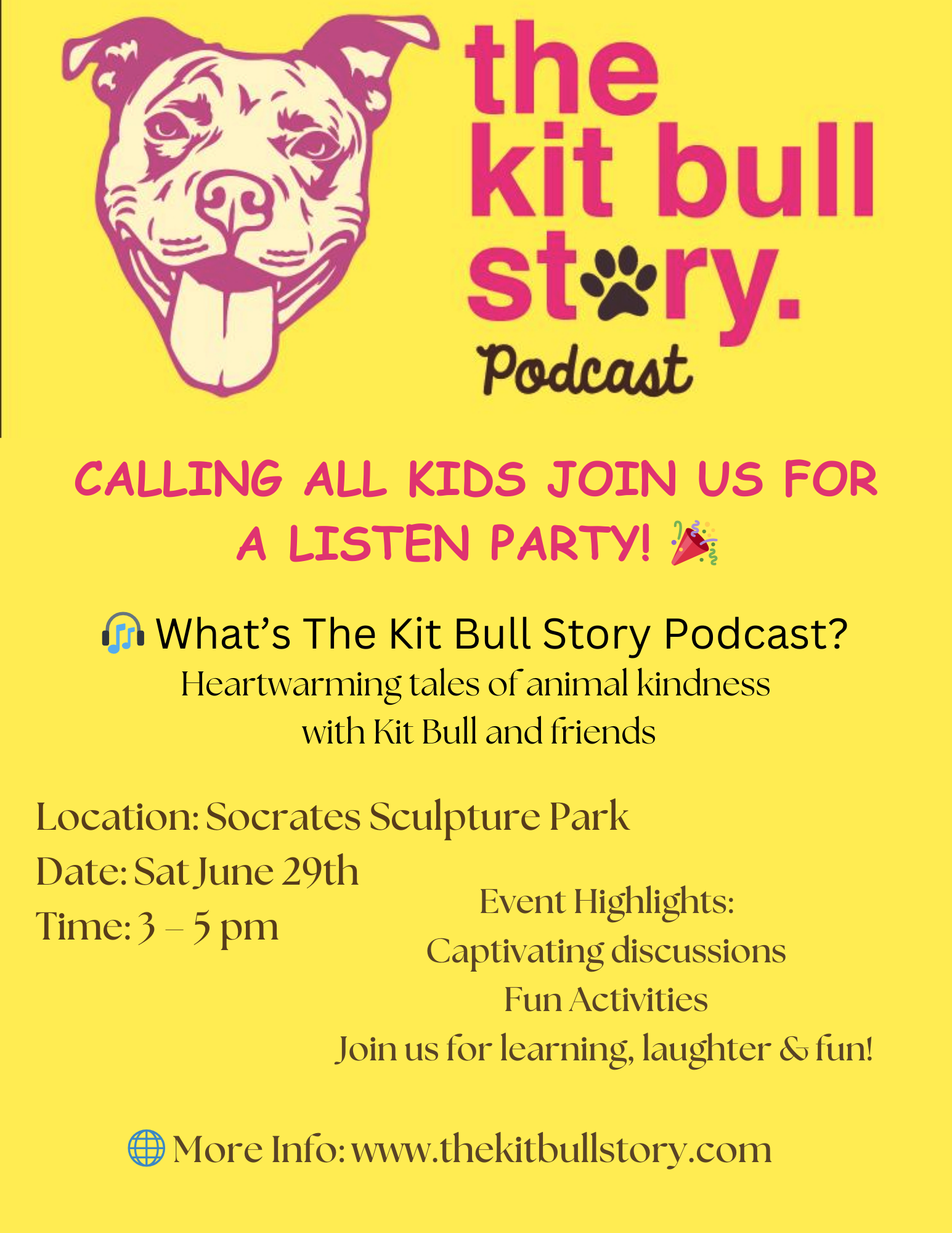 The Kit Bull Story Podcast, Listen Party